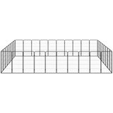  Ograda za pse s 36 panela crna 50 x 100 cm čelik obložen prahom | Eponuda.ba