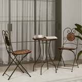 Bistro stolić s mozaikom terakota Ø 50 x 70 cm keramički | shoptok.hr