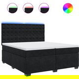 The Living Store Box spring postelja z vzmetnico črna 200x200 cm žamet - Box Spring Postelja, (21488422) | Shoptok.si