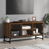 Furnova TV omarica s steklenimi vrati rjavi hrast 102x37x50 cm, (21924540) Cene