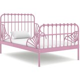 Furnova Raztegljiv posteljni okvir roza kovinski 80x130/200 cm, (21943081) | Shoptok.si