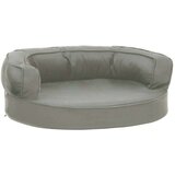 vidaXL ergonomski madrac za pse 60 x 42 cm sivi izgled platna | shoptok.hr