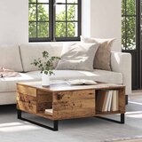 vidaXL Kava Stol Staro drvo 80 x 80 x 36.5 cm Konstruirano drvo Cijene