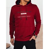 DStreet Bluza męska z nadrukiem bordowa Cene