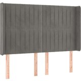  LED posteljno vzglavje svetlo sivo 147x16x118/128 cm žamet, (20932722) | Shoptok.si