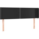  Uzglavlje s ušima crno 147x16x78/88 cm od umjetne kože | shoptok.hr