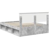  Krevetna konstrukcija Beton 140 x 200 cm Čvrsto borovo drvo | shoptok.hr