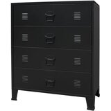 vidaXL Ladičar od metala u industrijskom stilu 78 x 40 x 93 cm crni Cijene