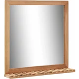 vidaXL kopalniško ogledalo iz trdne orehovine 60x12x62 cm