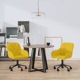  Okretne blagovaonske stolice 2 kom žute baršunaste | shoptok.hr