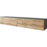 XXXL Nizka Omarica Vera, Antracit, Barva Kostanja, Z Osvetlitvijo | Shoptok.si