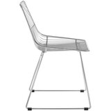 Premier Housewares Kovinski jedilni stol v srebrni barvi District – | Shoptok.si
