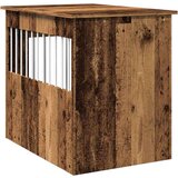 vidaXL Namještaj s kavezom za pse boja staro drvo 55x80x68 cm drveni | shoptok.hr