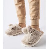 Gemre Beige warm slippers with antlers | ePonuda.com