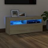 Furnova TV omarica z LED lučkami sonoma hrast 90x35x40 cm, (21922540) Cene