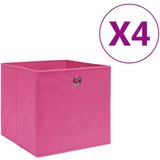 vidaXL Kutije za pohranu od netkane tkanine 4 kom 28 x 28 x 28 cm roze Cijene