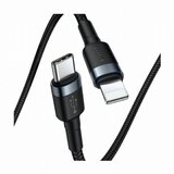 Baseus Kabel Apple USB C/Lightning 1m PD 20W Cafule siv+črn pleten | Shoptok.si