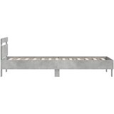  Okvir kreveta s uzglavljem Betonska siva 80 x 200 cm | shoptok.hr