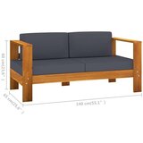  Vrtna garnitura s temno sivimi blazinami 10-delna akacijev les, (20679255) | Shoptok.si