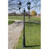 vidaXL Vrtna stupna svjetiljka 230 cm tamnozelena/crna aluminijska | shoptok.hr