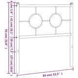  Metalno zamjensko uzglavlje bijelo 80 cm | shoptok.hr