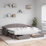  Dnevni krevet na razvlačenje smeđesivi 80 x 200 cm od tkanine | shoptok.hr