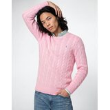 Polo Ralph Lauren Puloverji PULL COL ROND EN MAILLE TORSADEE Rožnata | Shoptok.si