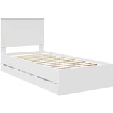  Konstrukcija postelje Bela 90 x 190 cm Inženirsko leseno, (5000121235) | Shoptok.si