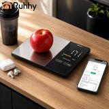 Ruhhy 24632 digitalna kuhinjska vaga s Bluetoothom, do 5 kg, preciznost 1 g – crna | shoptok.hr