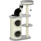 PawHut Mačje drevo, plezalno drevo s praskalnikom, praskalnik za mačke, mačje drevo, sivo, (5000238665) | Shoptok.si