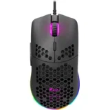 CANYON,Gaming Mouse with 7 programmable buttons, Pixart 3519 optical sensor, 4 levels of DPI and up to 4200, 5 million times key life, 1.65m Ultraweave cable, UPE feet and colorful RGB lights, Black, size:128.5x67x37.5mm, 105g