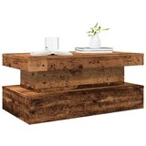 vidaXL Stolić za kavu s LED svjetlima boja starog drva 90 x 50 x 40 cm | shoptok.hr