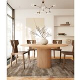 Bonami Selection Okrogla raztegljiva jedilna miza v hrastovem dekorju ø 115 cm Malaga – | Shoptok.si