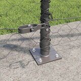  Stup za ogradu Siva 10 x 0 8 m (36 mm mreža) Čelik i PVC | shoptok.hr