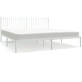 Metalni okvir za krevet s uzglavljem bijeli 200x200 cm | shoptok.hr