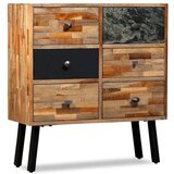  Komoda sa 6 Ladica od Masivne Obnovljene Tikovine 70x30x76 cm | shoptok.hr