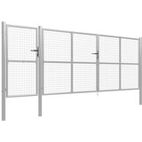  Vrtna vrata Čelik 500x150 cm Srebrna | shoptok.hr