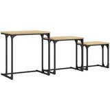  The Living Store Komplet mizic 3-delni sonoma hrast inženirski les - Komplet Klubskih Mizic, (21502421) | Shoptok.si