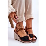 Boto Women's Wedge Sandals With Decoration Black Candice | Shoptok.si