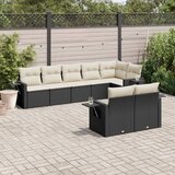 vidaXL 8-dijelni set vrtnih sofa od poliratana s jastucima crni | shoptok.hr