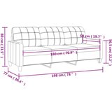  Trosjed cappuccina 180 cm od umjetne kože | shoptok.hr