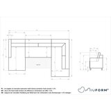 Miuform Narančasta/smeđa sklopiva kutna garnitura od samta (s desnim kutom) Lofty Lilly – | shoptok.hr