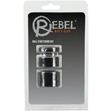 Rebel Ball - set za penis, skrotum i nosila - (crno) | shoptok.hr
