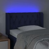  Posteljno vzglavje modro 83x16x78/88 cm blago, (20933327) | Shoptok.si