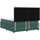  LED okvir za krevet s madracem Tamnozelena 140 x 200 cm Baršun | shoptok.hr