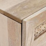 vidaXL Noćni ormarić s ladicama Bež 50 x 33 x 60 cm masivno drvo manga | shoptok.hr