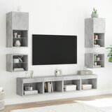TV ormarić s LED svjetlima siva boja betona 30 x 28,5 x 30 cm | Eponuda.ba