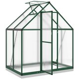  Staklenik s okvirom zeleni 169 x 114 x 202 cm aluminijski | Eponuda.ba