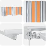  Ručno sklopiva tenda Narančasta, Siva, Plava, Bijela 5 x 3 m | shoptok.hr