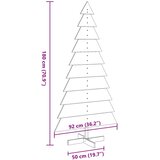  Drveno ukrasno božićno drvce bijelo 180 cm od masivne borovine | shoptok.hr